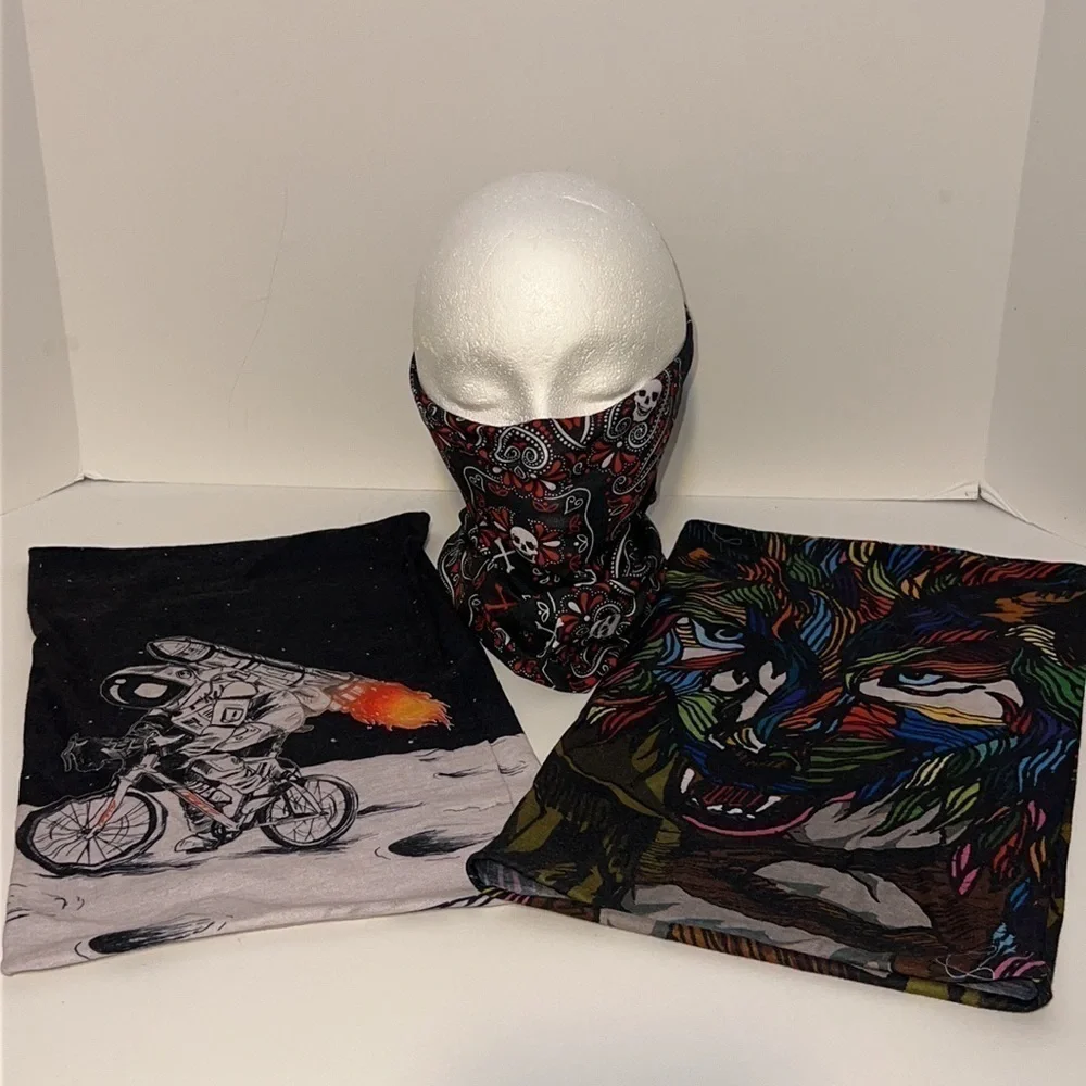 Biker Bundle Of Headbands Face Cover O/S
